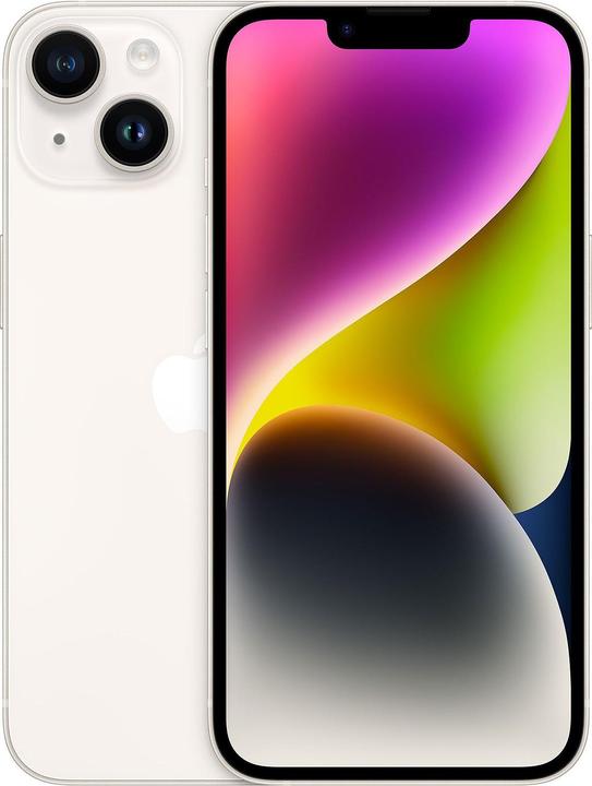Re!commerce iPhone 14 (128 Go, Lumière stellaire, Blanc, 6.10", 12 Mpx, B / Très bon)