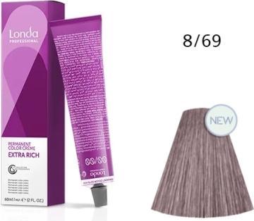 Produktbild Londa Cremehaarfarbe Color 8/69 hellblond violett-cendré 60ml (Blond, 8/69 hellblond)