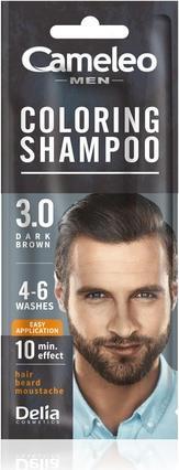 Produktbild Cameleo Men Coloring Shampoo Dunkelbraunes Haar Bart Schnurrbart Sichtbare Farbe in 10 Minuten (30 ml)