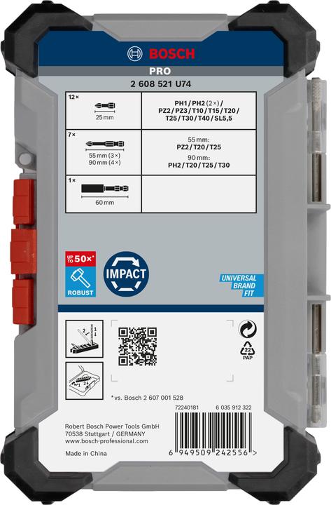 Produktbild Bosch Professional Zubehör PRO Impact Schrauberbit-Set, 20-tlg.