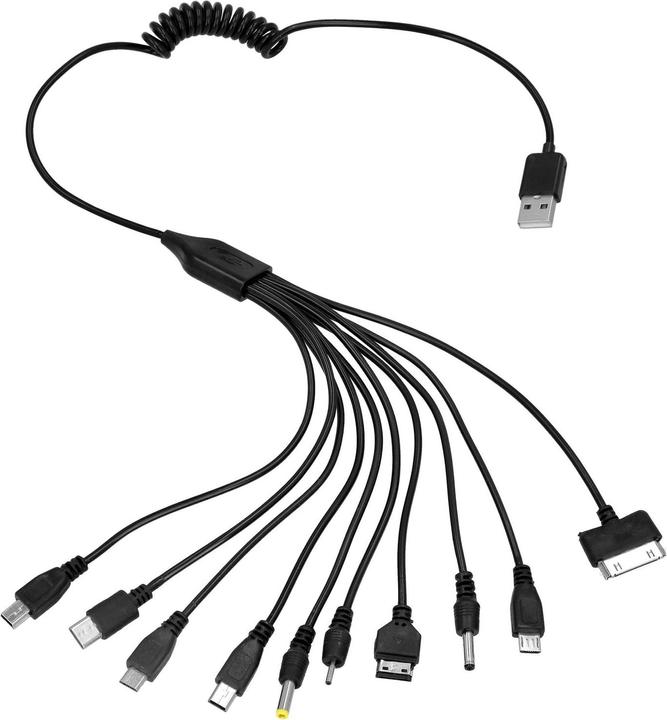 Produktbild JTI Multifunktionales 10-in-1-Ladekabel (0.95 m, USB 2.0)