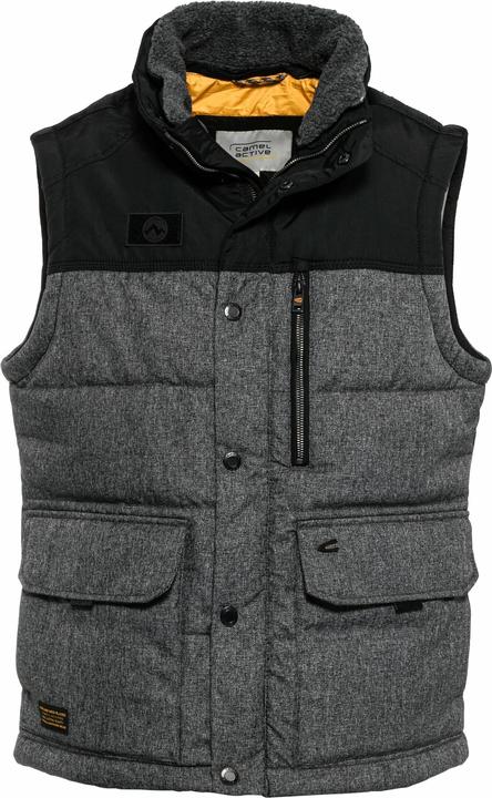 Camel Active Waistcoat met opstaande kraag van teddybont (58)