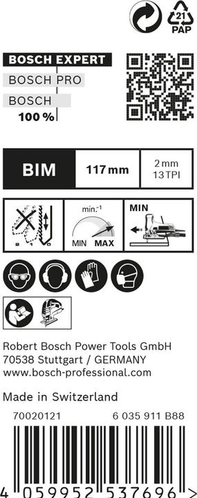 Produktbild Bosch Professional Zubehör EXPERT ‘Hardwood 2-side clean’ T 308 BF Stichsägeblatt, 25 Stück