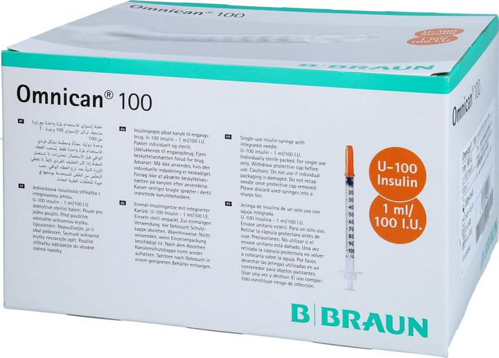 Image du produit B.Braun Insulin 100 1ml 0.3x8mm G30 einz (Seringue d'insuline)