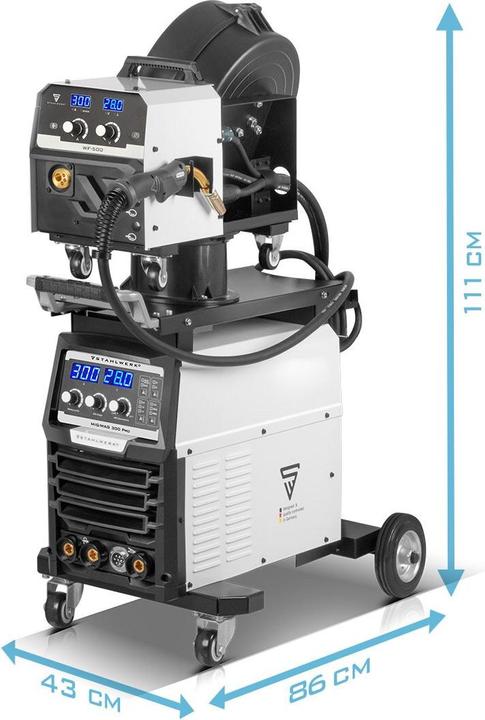 Produktbild Stahlwerk Schweissgerät MIG MAG 300 Pro Vollsynergischer IGBT Inverter mit 300 A