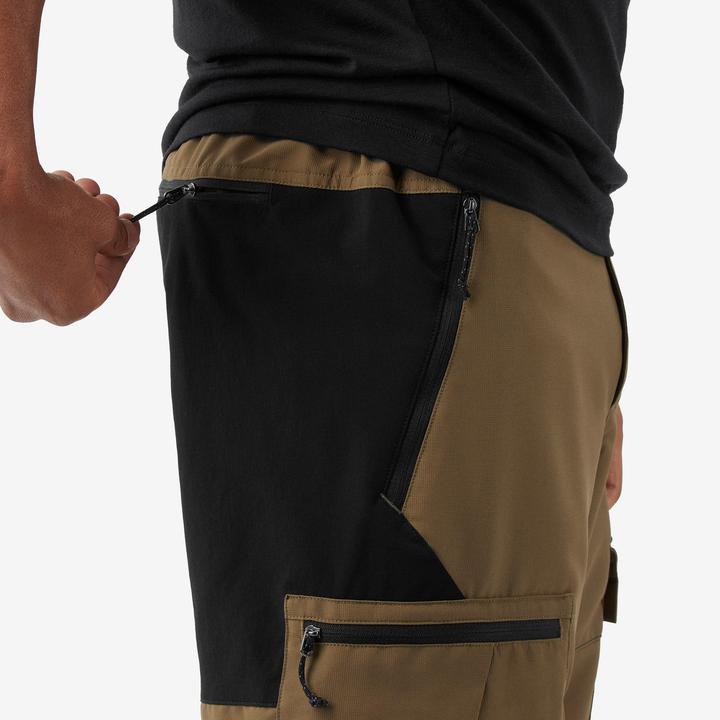 Image du produit Forclaz Pantalon de trek résistant homme, MT500 marron (34)