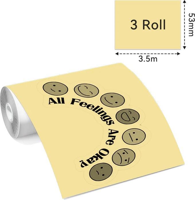 Immagine prodotto Phomemo 53 mm Stickerpapier für T02 & Q02 & M02 (3 Rollen/Box)