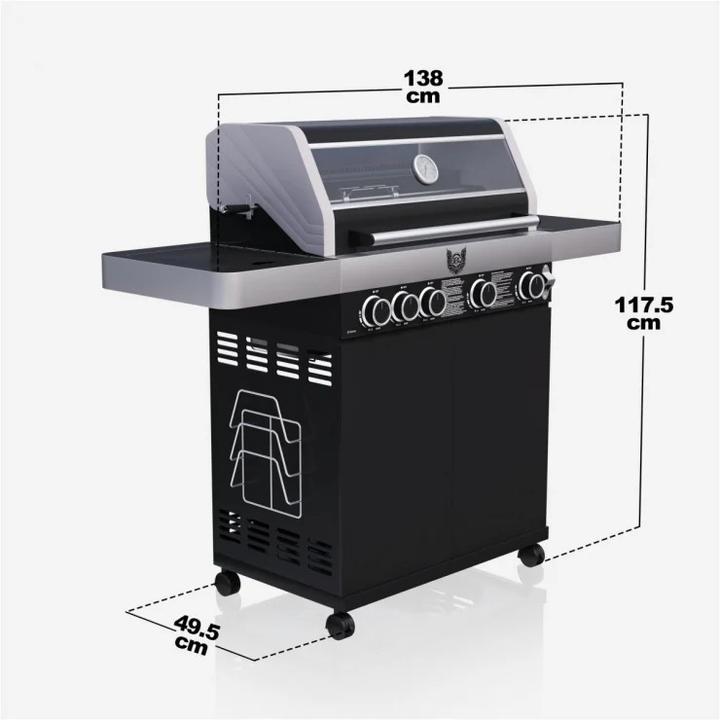 Produktbild BBQ Chief Gasgrill 9.0, schwarz (14 kW)