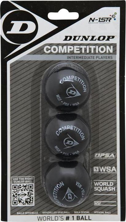 Produktbild Dunlop Squashball COMPETITION 3-Blister