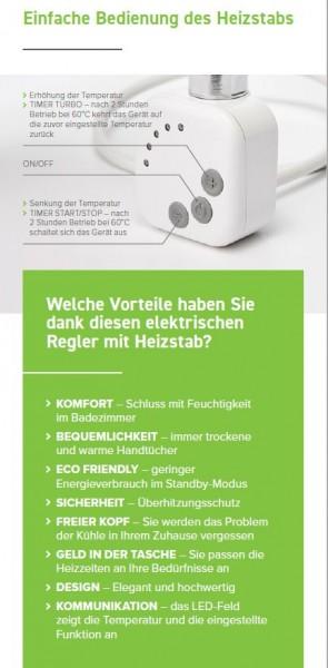 Image du produit Mert - Digitaler Regler KMX1 Inklusive Heizpatrone 400W, Weiss, mit Spiralkabel und Stecker