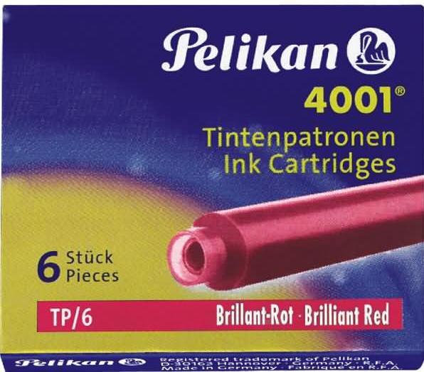 Produktbild Pelikan 4001 Tp/6 (Füllertinte, Rot)