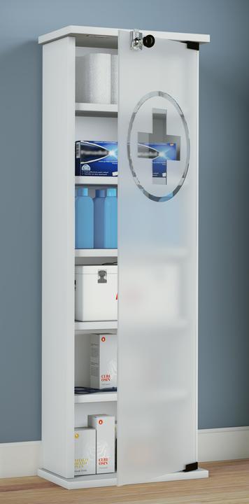 Image du produit VCM Armoire à pharmacie Gusal XXL verrouillable (31 x 18 x 92 cm)