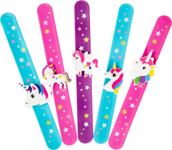 LG-Imports Braccialetto a scatto stelle unicorno (22.50 cm, Silicone)