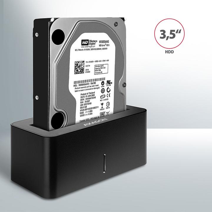 Immagine prodotto Axagon ADSA-SN Storage Drive Docking Station USB 3.2 Gen 1 (3.1 Gen 1) Type-A Nero (2.5", 3.5")