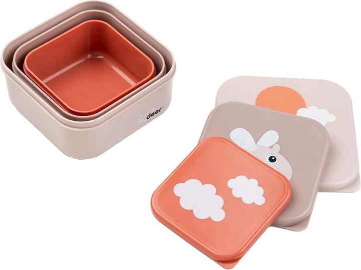 Produktbild Done by Deer Snackbox-Set 3-er Pack Happy clouds Rosa