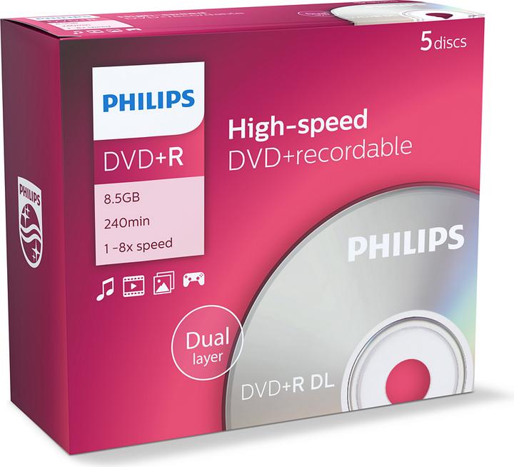 Actual product image Philips 1x5 CD-RW 80Min 700MB 4-12x SL Colour (5 x)