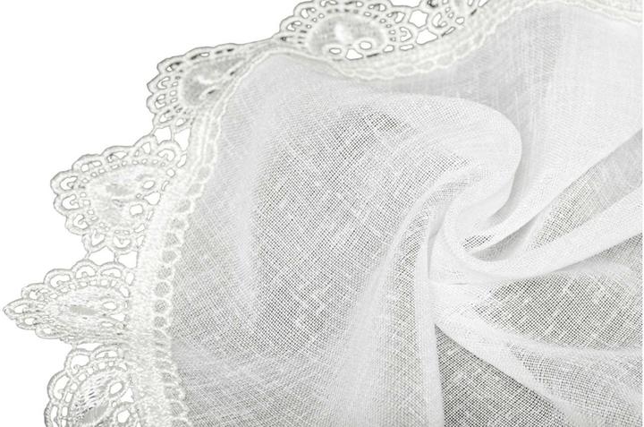 Actual product image Hubatka Day curtain Vitrage for hanging 95 cm x 110 cm, Offwhite (95 x 110 cm)