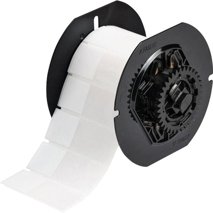Immagine prodotto Brady B33-131-427, vinile autolaminante, bianco/trasparente, opaco, 25,40 x 25,40(66,68) mm, per
