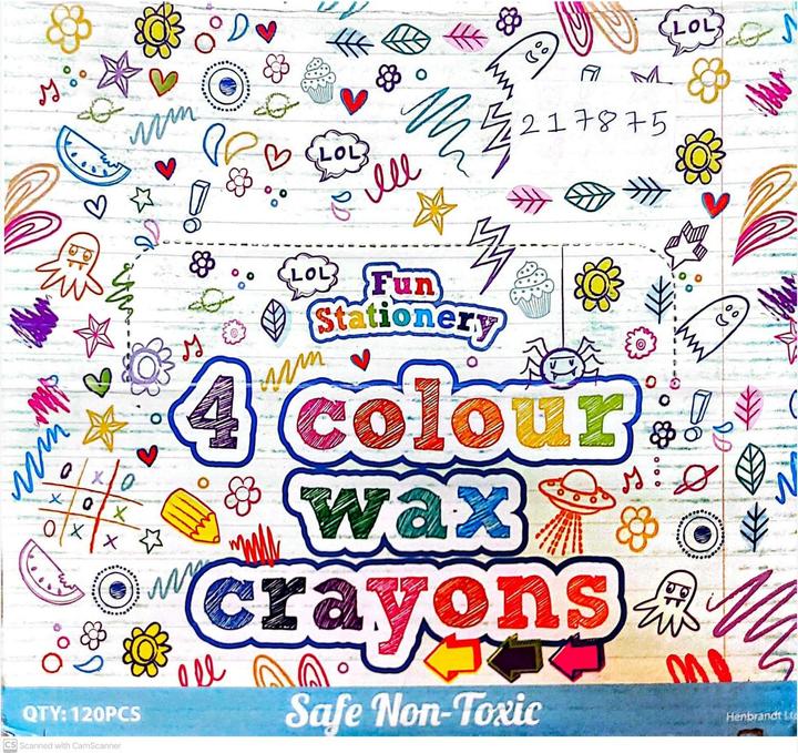 Image du produit Security Plus Crayon de couleur à base de cire (paquet de 4) (Multicolore, 4 x)