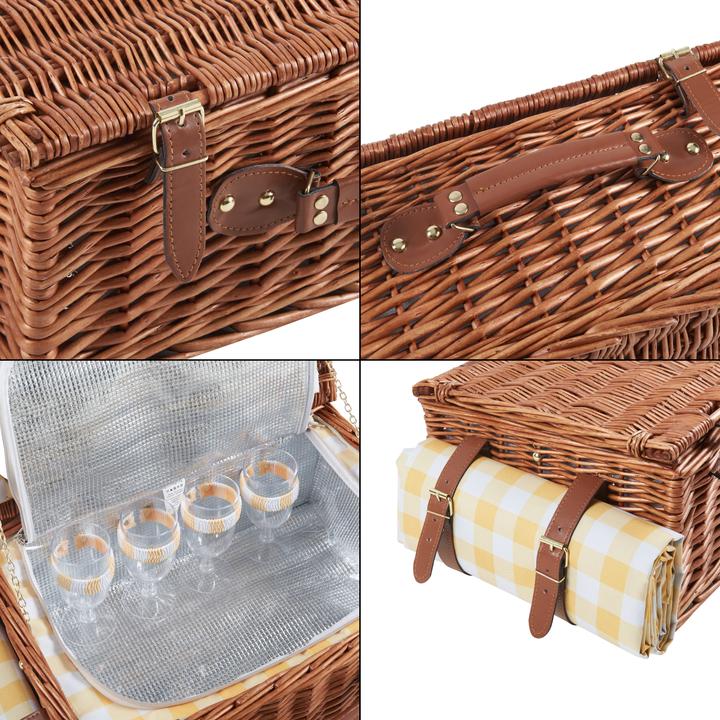 Produktbild Casa.Pro Picknickkorb Brindisi für 4 Personen Komplettset