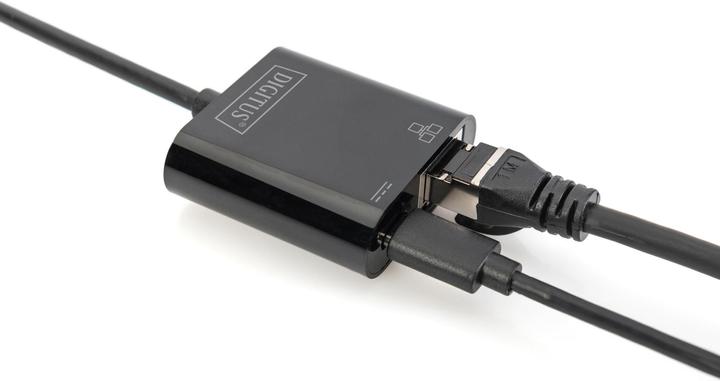 Image du produit Digitus USB Type-C™ Adaptateur Gigabit Ethernet avec support d'alimentation (USB-C, RJ45 (1x))