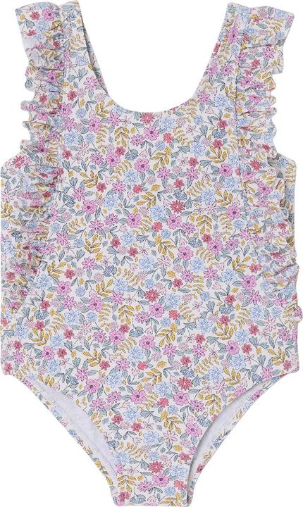 Image du produit Vertbaudet Mädchen Baby Badeanzug mit Volants, Blumenprint (80)