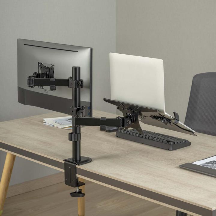 Produktbild Toboli 2in1 Halterung Monitor Laptop Monitorhalterung Notebookhalter Monitorarm