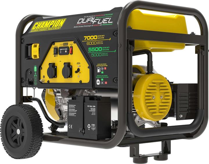 Champion Power Equipment 7000 Watt Dual Fuel LPG/Benzin-Generator (6000 W, 23 l)