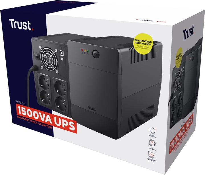 Immagine prodotto Trust Paxxon - UPS - AC 220-240 V - 900 Watt (1500 VA, 900 W)