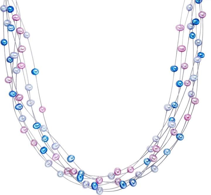 Valero Pearls Damen Sterling Silber Süsswasser-Zuchtperle silber - 2254 (Sterling Silber)