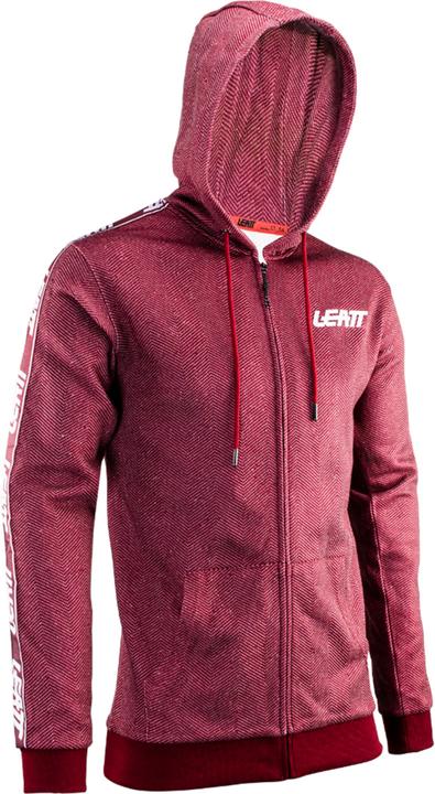 Leatt Zip Hoodie Premium # - Ruby