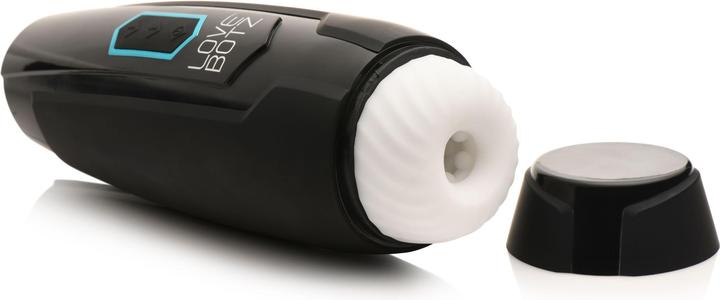 XR Brands Thrusting and Vibrating Masturbator - Black