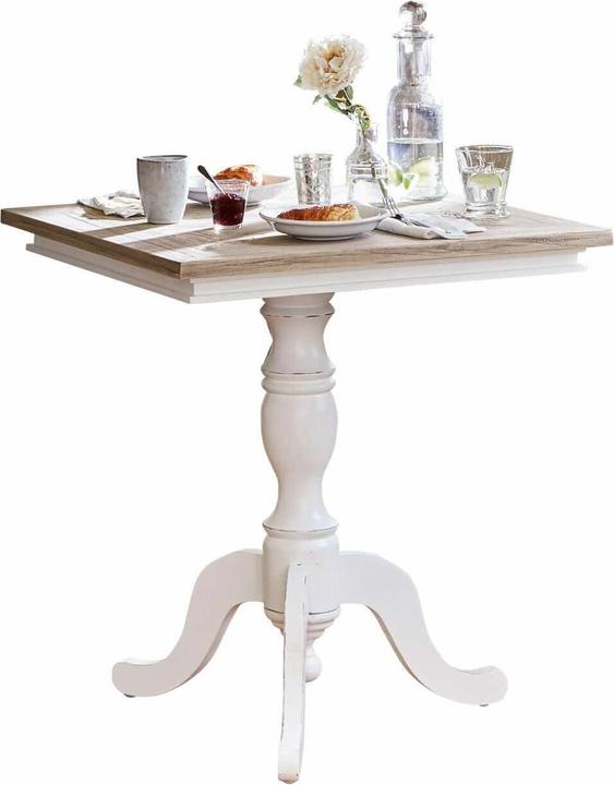 Image du produit Loberon Table Kingston blanc/marron (70, B, H)