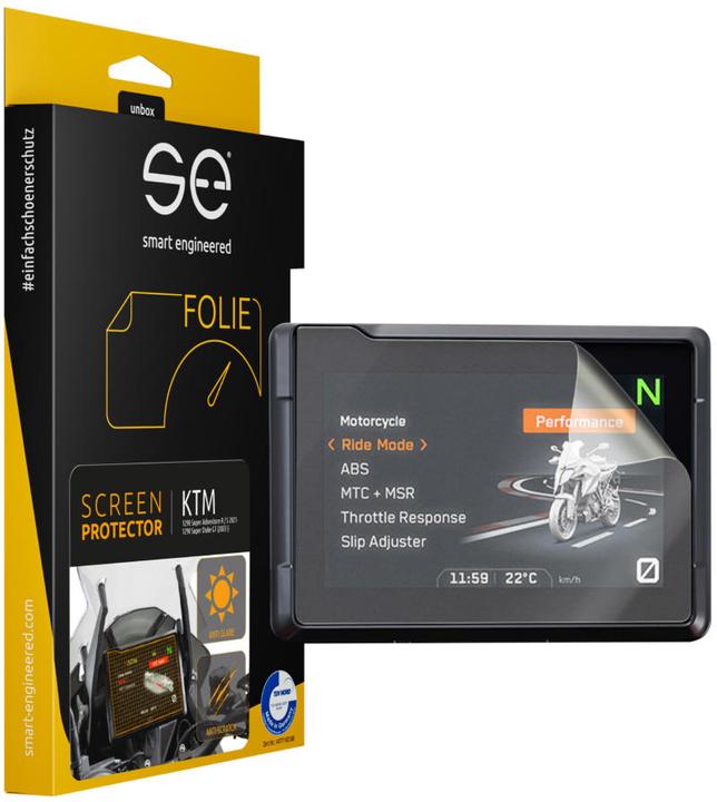 Smart Engineered se Entspiegelte 3D Tacho / Cockpit Schutzfolie (VPE 2) für KTM