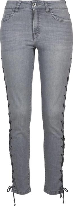 Urban Classics Ladies Denim Lace Up Skinny Pants