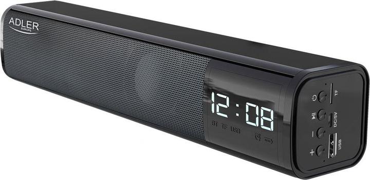 Produktbild Adler AD 1191 Clock Speaker, Black (15 h, Akkubetrieb, Stromversorgung über USB)