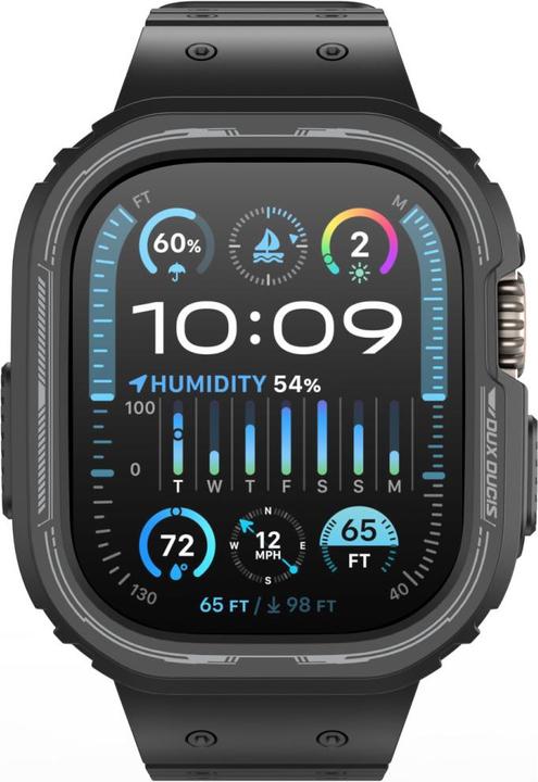 Actual product image Dux Ducis OA Strap Apple Watch 38mm/40mm/41mm - Black (38 mm, 40 mm, 41 mm, Silicone (liquid))