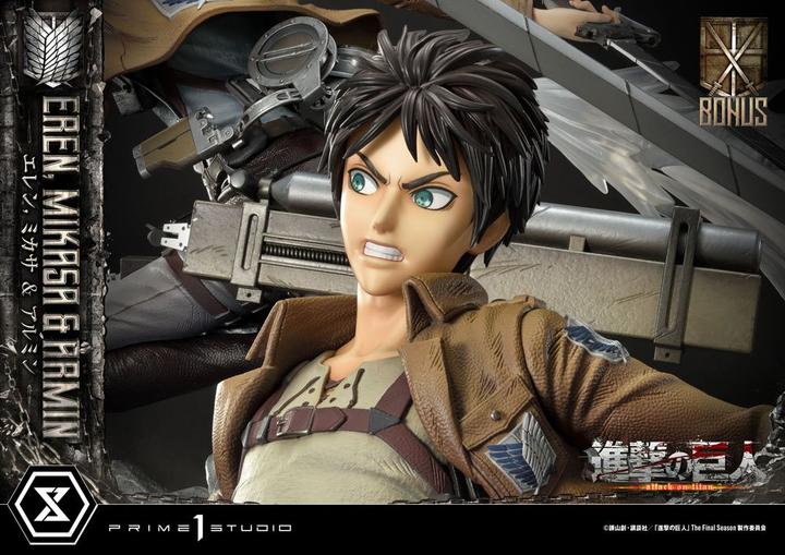 Produktbild Prime 1 Studio Attack on Titan Ultimate Premium Masterline Statue Eren, Mikasa, & Armin Deluxe Bonus Version 72 cm