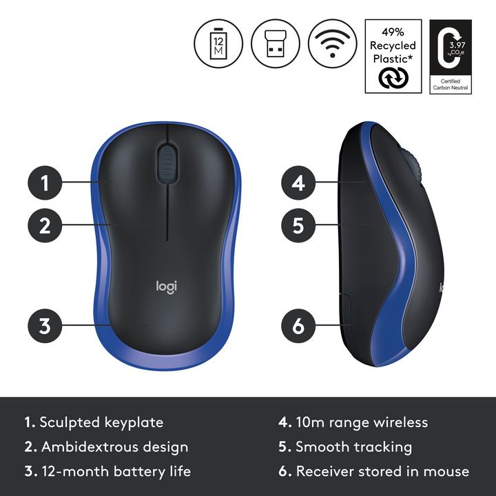 Image du produit Logitech M185 (Sans fil)