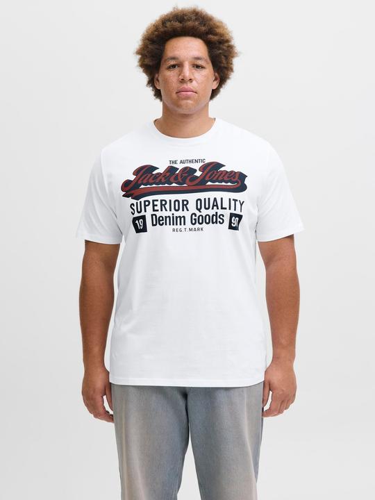 Actual product image Jack & Jones Jjelogo Tee Ss Oneck 2 Col Aw25 Noos Pls (4XL)