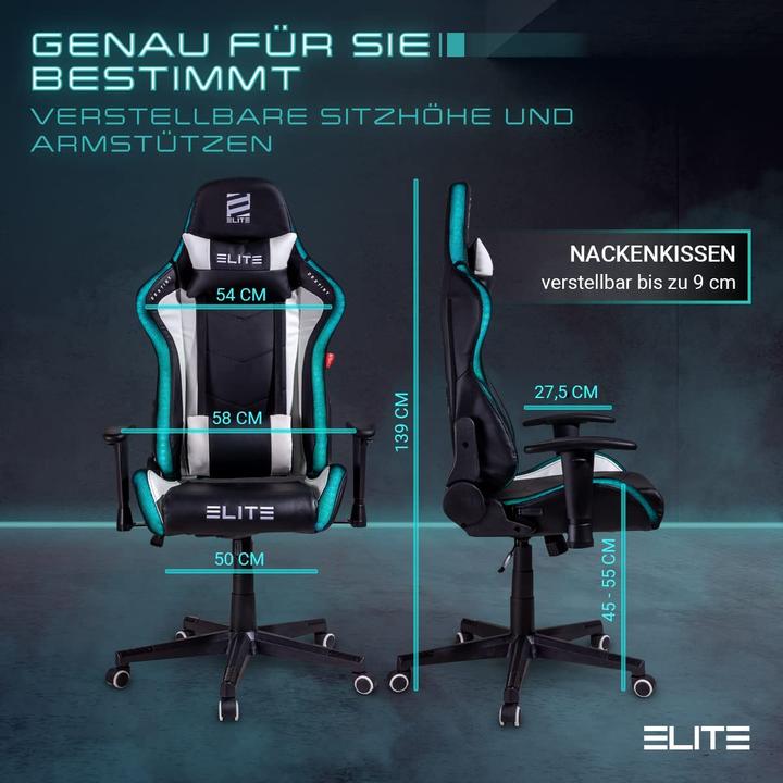 Actual product image Elite Gaming Chair MG200 Destiny, RGB black-white