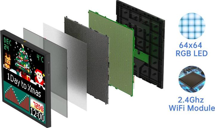 Actual product image Divoom Pixoo 64 (10.30", 64 x 64 pixels)
