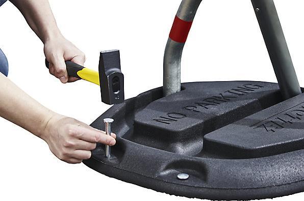Produktbild Mottez Parkplatzbügel mit Gummisockel