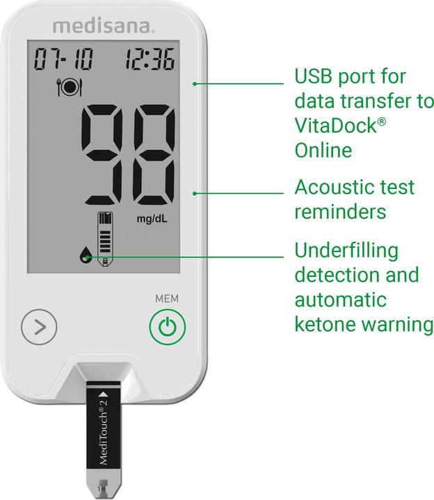 Productafbeelding Medisana MediTouch (Glucosemonitors)