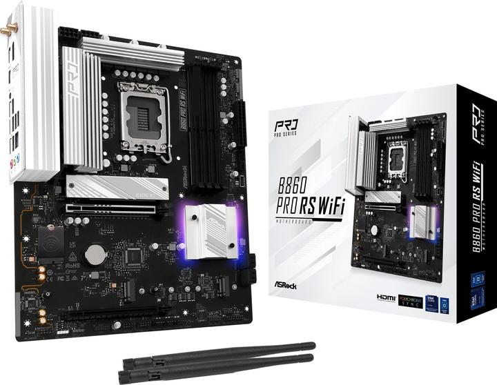 Produktbild AsRock B860 Pro RS WiFi DDR5 Intel S retail (LGA 1851, Intel B860, ATX)