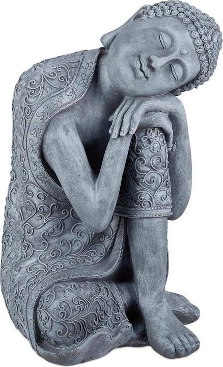 Immagine prodotto Relaxdays Statua del Buddha 60cm con testa piegata