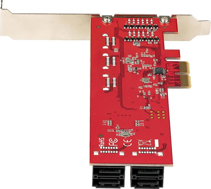 Actual product image StarTech com Carte PCI Express SATA 10 ports - Carte Contrôleur PCIe SATA - 6Gbps - ASM1166 Non-Raid