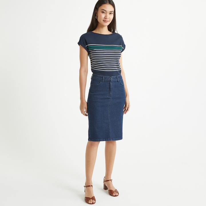 Actual product image Anne Weyburn Striped T-Shirt (32, 34)