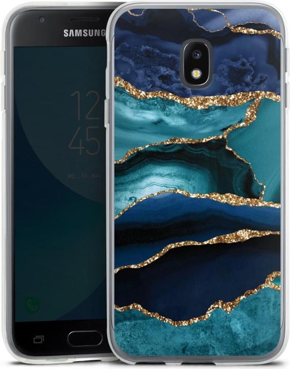 Produktbild DeinDesign Silikon Hülle für Samsung Galaxy J3 (2017) Handyhülle Case Smartphone Schutzhülle Glitzer Look (Samsung Galaxy J3 (2017))