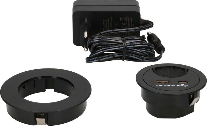 Immagine prodotto Max Hauri Passaggio del cavo Office Line con caricatore USB/A e USB/C